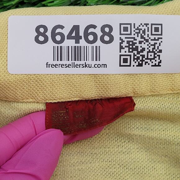 Vintage 80s MOD Crown Polo Shirt Small 17x25 Yellow - Picture 5 of 11